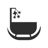 Sinal e símbolo do vetor do ícone do berço isolados no fundo branco, conceito do logotipo do berço ilustração do vetor Sinal e símbolo do vetor do ícone do berço isolados no fundo branco, conceito do logotipo do berço ilustração do vetor