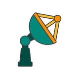 Sinal e símbolo do vetor do ícone da antena parabólica isolados no fundo branco, conceito do logotipo da antena parabólica ilustração royalty free Sinal e símbolo do vetor do ícone da antena parabólica isolados no fundo branco, conceito do logotipo da antena parabólica ilustração royalty free