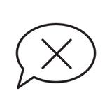 Sinal e símbolo do vetor do ícone da bolha do discurso isolados no fundo branco, conceito do logotipo da bolha do discurso, símbo ilustração stock Sinal e símbolo do vetor do ícone da bolha do discurso isolados no fundo branco, conceito do logotipo da bolha do discurso, símbo ilustração stock
