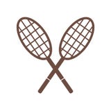 Sinal e símbolo do vetor do ícone das raquetes isolados no fundo branco, conceito do logotipo das raquetes ilustração do vetor Sinal e símbolo do vetor do ícone das raquetes isolados no fundo branco, conceito do logotipo das raquetes ilustração do vetor