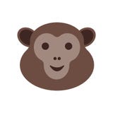 Sinal e símbolo do vetor do ícone do macaco isolados no fundo branco ilustração stock Sinal e símbolo do vetor do ícone do macaco isolados no fundo branco ilustração stock