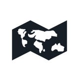 Sinal e símbolo do vetor do ícone do mapa do mundo isolados no fundo branco, conceito do logotipo do mapa do mundo ilustração do vetor Sinal e símbolo do vetor do ícone do mapa do mundo isolados no fundo branco, conceito do logotipo do mapa do mundo ilustração do vetor