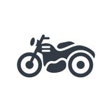 Sinal e símbolo do vetor do ícone do velomotor isolados no backgrou branco ilustração stock Sinal e símbolo do vetor do ícone do velomotor isolados no backgrou branco ilustração stock