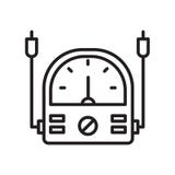Sinal e símbolo do vetor do ícone do voltímetro isolados no backgrou branco ilustração do vetor Sinal e símbolo do vetor do ícone do voltímetro isolados no backgrou branco ilustração do vetor
