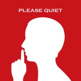 Sinal por favor quieto ilustração royalty free Sinal por favor quieto ilustração royalty free