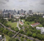 Singapore CBD City Skyline and Planned Landscaping Stock Image Singapore CBD City Skyline and Planned Landscaping Stock Image