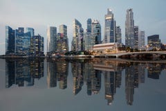 Singapore skyline and reflection