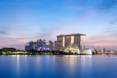 Singapore Skyline after sunset royalty free stock photo Singapore Skyline after sunset royalty free stock photo