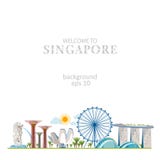 Singapur panorama royalty ilustracja Singapur panorama royalty ilustracja
