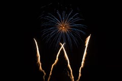 Single Firework in the sky Stock Image Single Firework in the sky Stock Image