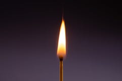 Single match burning stock image Single match burning stock image