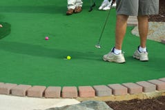 Sinking a Putt Royalty Free Stock Photo Sinking a Putt Royalty Free Stock Photo
