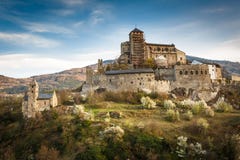 Sion, het kasteel van Zwitserland - van Valere royalty-vrije stock fotografie Sion, het kasteel van Zwitserland - van Valere royalty-vrije stock fotografie