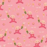 Sip and See seamless vector pattern background. Newborn baby gir vector illustration Sip and See seamless vector pattern background. Newborn baby gir vector illustration