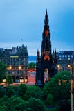 Sir Walter Scott Monument in Edinburgh in de nacht van Schotland stock afbeelding Sir Walter Scott Monument in Edinburgh in de nacht van Schotland stock afbeelding