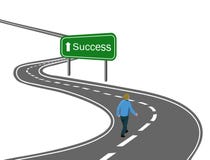 Sirva caminar en la carretera curvada de la carretera de asfalto al suc verde de la muestra ilustración del vector Sirva caminar en la carretera curvada de la carretera de asfalto al suc verde de la muestra ilustración del vector