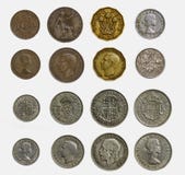 Sistema aislado de monedas inglesas Pre-decimales (ascendente y detallado cercanos Sistema aislado de monedas inglesas Pre-decimales (ascendente y detallado cercanos