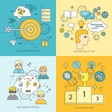Sistema de crear ejemplos del vector del concepto de las ideas stock de ilustración Sistema de crear ejemplos del vector del concepto de las ideas stock de ilustración
