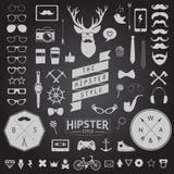 Sistema de iconos diseñados vintage del inconformista del diseño Muestras del vector y plantillas de los símbolos stock de ilustración Sistema de iconos diseñados vintage del inconformista del diseño Muestras del vector y plantillas de los símbolos stock de ilustración