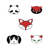 Sistema de la historieta de los animales lindos para la tarjeta y la invitación libre illustration Sistema de la historieta de los animales lindos para la tarjeta y la invitación libre illustration