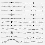 Sistema de los elementos caligráficos decorativos para la decoración libre illustration Sistema de los elementos caligráficos decorativos para la decoración libre illustration