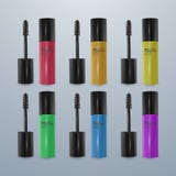 Sistema de los rimeles para las pestañas coloridas, 3D ejemplos realistas, vector EPS 10 libre illustration Sistema de los rimeles para las pestañas coloridas, 3D ejemplos realistas, vector EPS 10 libre illustration