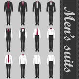 Sistema de los trajes de los hombres stock de ilustración Sistema de los trajes de los hombres stock de ilustración