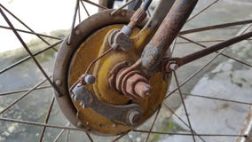 Sistema de travagem antiquado da bicicleta imagem de stock royalty free Sistema de travagem antiquado da bicicleta imagem de stock royalty free