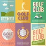 Sistema del cartel del golf ilustración del vector Sistema del cartel del golf ilustración del vector
