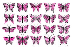 Sistema del corte del color de la mariposa Decoración del vitral Animal del elemento del símbolo ilustración del vector Sistema del corte del color de la mariposa Decoración del vitral Animal del elemento del símbolo ilustración del vector