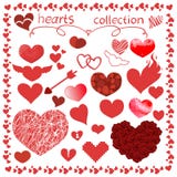 Sistema del diseño del vector de los artículos de los corazones para todo ilustración del vector Sistema del diseño del vector de los artículos de los corazones para todo ilustración del vector