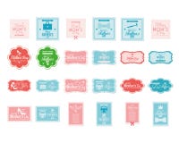 Sistema del día de la madre y de padre stock de ilustración Sistema del día de la madre y de padre stock de ilustración
