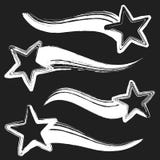 Sistema del grunge del vector de estrellas fugaces ilustración del vector Sistema del grunge del vector de estrellas fugaces ilustración del vector