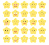 Sistema  del icono del carácter· Estrella linda ilustración del vector Sistema  del icono del carácter· Estrella linda ilustración del vector