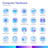 Sistema del icono del hardware Estilo moderno de la pendiente Vector EPS 10 libre illustration Sistema del icono del hardware Estilo moderno de la pendiente Vector EPS 10 libre illustration