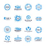 Sistema del logotipo del agua libre illustration Sistema del logotipo del agua libre illustration