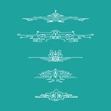 Sistema del vector de fronteras ornamentales del diseño caligráfico y de divisores de la página ilustración del vector Sistema del vector de fronteras ornamentales del diseño caligráfico y de divisores de la página ilustración del vector