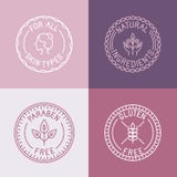 Sistema del vector de insignias y de emblemas en estilo linear de moda ilustración del vector Sistema del vector de insignias y de emblemas en estilo linear de moda ilustración del vector
