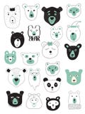 Sistema del vector de osos stock de ilustración Sistema del vector de osos stock de ilustración