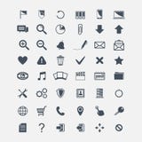 Sistema grande de los iconos básicos del web del vector stock de ilustración Sistema grande de los iconos básicos del web del vector stock de ilustración