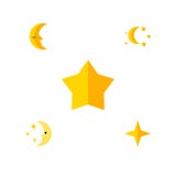 Sistema plano de la hora de acostarse del icono de hora de acostarse, de actriz joven, de estrella y de otros objetos del vector stock de ilustración Sistema plano de la hora de acostarse del icono de hora de acostarse, de actriz joven, de estrella y de otros objetos del vector stock de ilustración