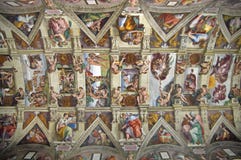 Sistine Chapel Ceiling - landmark attraction in Vatican State royalty free stock photos Sistine Chapel Ceiling - landmark attraction in Vatican State royalty free stock photos