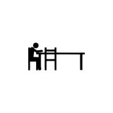 sitting alone, business icon. Element of sitting posture icon for mobile concept and web apps. Glyph alone, business icon can be u stock illustration sitting alone, business icon. Element of sitting posture icon for mobile concept and web apps. Glyph alone, business icon can be u stock illustration