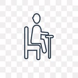 sitting down vector icon isolated on transparent background, lin royalty free illustration sitting down vector icon isolated on transparent background, lin royalty free illustration
