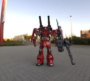 Situaci?n mech del soldado de la ciencia ficci?n en un fondo del paisaje Robot futurista militar con un verde y un metal gris del libre illustration Situaci?n mech del soldado de la ciencia ficci?n en un fondo del paisaje Robot futurista militar con un verde y un metal gris del libre illustration