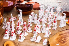 Siurells, Typical Majorcan Hand Painted Clay Figures With A Whistle At Sineu Market Royalty Free Stock Photo Siurells, Typical Majorcan Hand Painted Clay Figures With A Whistle At Sineu Market Royalty Free Stock Photo