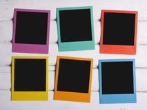 Six Color Polaroids Stock Photos