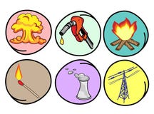 Six Forms Of Energy On Round Background Royalty Free Stock Photos Six Forms Of Energy On Round Background Royalty Free Stock Photos