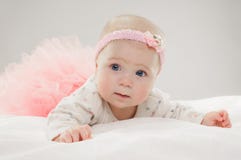 Six Month Old Caucasian Baby Girl Royalty Free Stock Photography Six Month Old Caucasian Baby Girl Royalty Free Stock Photography