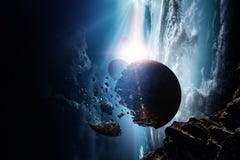 Sk?nhet f?r djupt utrymme Planetomlopp arkivbild Sk?nhet f?r djupt utrymme Planetomlopp arkivbild